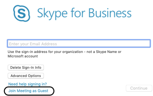 click to run skype for business download